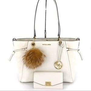 3PCS Michael Kors Nicole LG Grab Bag Wallet Charms